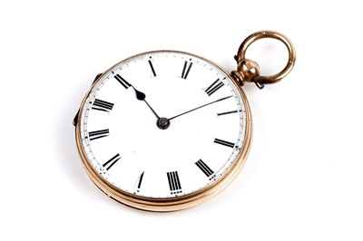Lot 298 - A lady's 18ct gold cased fob watch