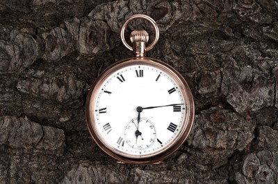 Lot 302 - A Great War and mining interest "services rendered" 9ct rose gold cased pocket watch