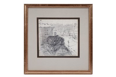 Lot 81 - George Edward Horton - Dr. Mains House in Finsbury Park, London | pencil
