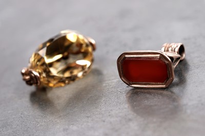 Lot 26 - Two Victorian rose gold fobs