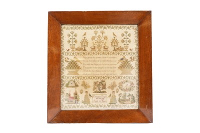 Lot 215 - A Victorian needlework sampler by Elizabeth Eagle