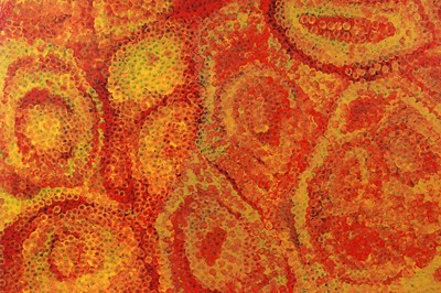 Lot 107 - Emily Kam Kngwarreye - Clay Pans | synthetic polymer paint