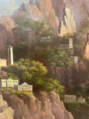 Lot 701 - Hellen Melville - A Rocky Italianate Landscape | oil