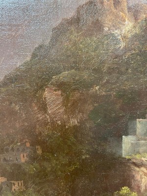 Lot 701 - Hellen Melville - A Rocky Italianate Landscape | oil