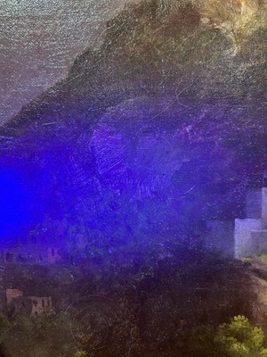 Lot 701 - Hellen Melville - A Rocky Italianate Landscape | oil