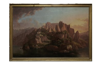 Lot 701 - Hellen Melville - A Rocky Italianate Landscape | oil
