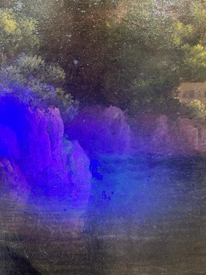 Lot 701 - Hellen Melville - A Rocky Italianate Landscape | oil