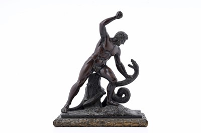Lot 1016 - After François-Joseph Bosio: a bronze group of Hercules fighting Acheloüs