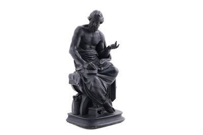 Lot 153 - A late 19th Century cast spelter figure modelled as Plato