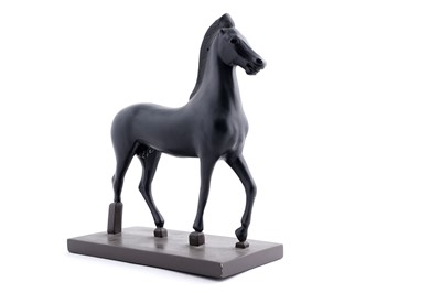 Lot 240 - A patinated plaster model of a Greco-Roman horse