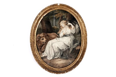 Lot 829 - Attributed to Angelica Kauffman - Una and the Lion | watercolour