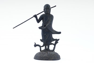 Lot 247 - A 19th Century Japanese bronze figure of a 'walking Buddha'