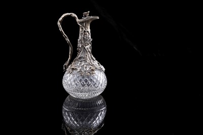 Lot 278 - A Victorian cutglass claret jug