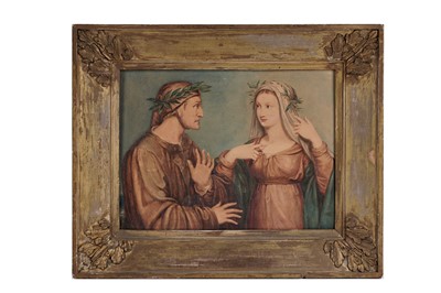 Lot 830 - After Eduard Agricola - Dante and Beatrice | watercolour