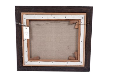 Lot 638 - Veiga - Sundial maypole in a surrealist landscape | oil