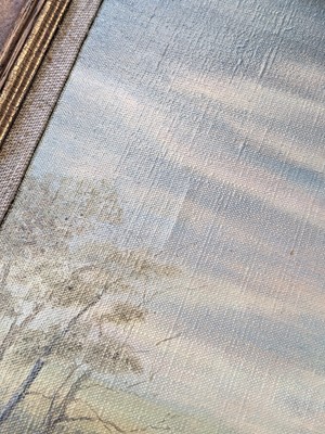 Lot 638 - Veiga - Sundial maypole in a surrealist landscape | oil