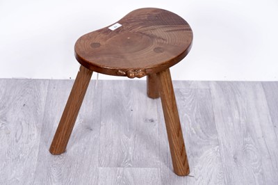 Lot 74 - Colin (Beaverman) Almack: an oak stool
