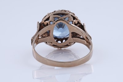 Lot 58 - A 1970's blue spinel ring
