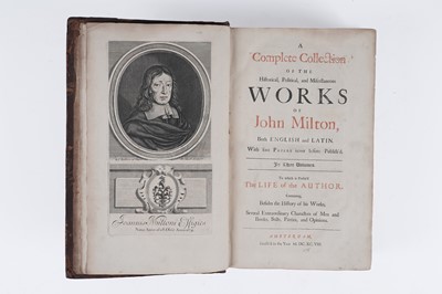 Lot 527 - A Complete Collection of the Historical, Political and Miscellaneous Works of John Milton