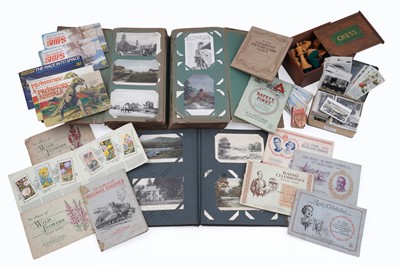 Lot 260 - Three early 20th Century postcard albums; and other items