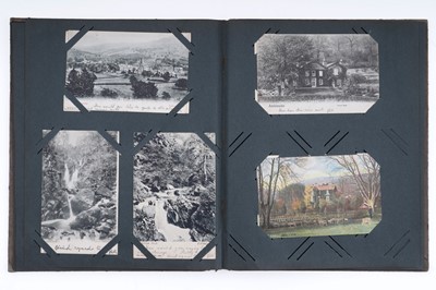 Lot 260 - Three early 20th Century postcard albums; and other items