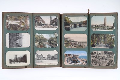 Lot 260 - Three early 20th Century postcard albums; and other items