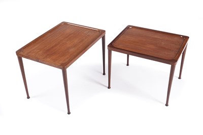Lot 542 - Aase Mobler Norway: a nest of two teak tables