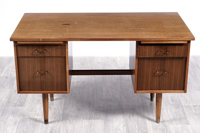 Lot 128 - Morris of Glasgow: a ‘Cumbrae’ walnut kneehole desk