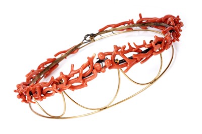 Lot 502 - A 19th Century coral tiara