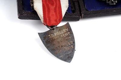 Lot 105 - Two silver masonic jewels; and a bronze medallion