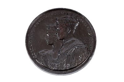 Lot 105 - Two silver masonic jewels; and a bronze medallion