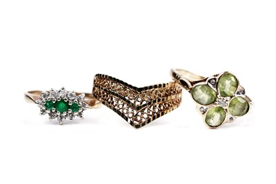 Lot 183 - Three gold rings