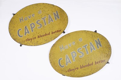 Lot 207 - Two mid-20th Century oval aluminium advertising signs