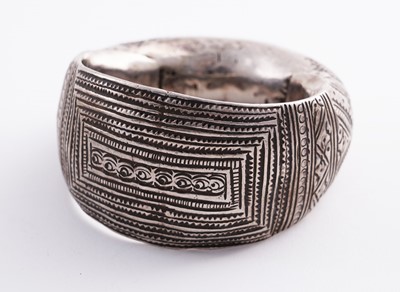 Lot 207 - Omani silver metal amulet bangles; and an anklet