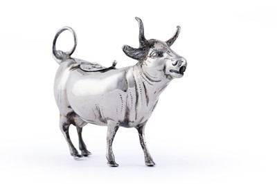 Lot 1 - A continental silver cow creamer