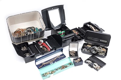 Lot 220 - A large collection of costume jewellery and watches