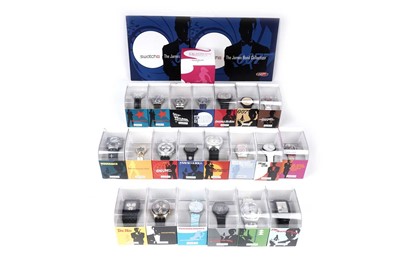 Lot 458A - Twenty Swatch The James Bond 007 40th Anniversary Collection watches and others