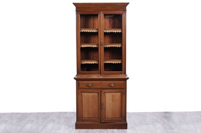 Lot 2 - C. W. S: an Edwardian mahogany bookcase