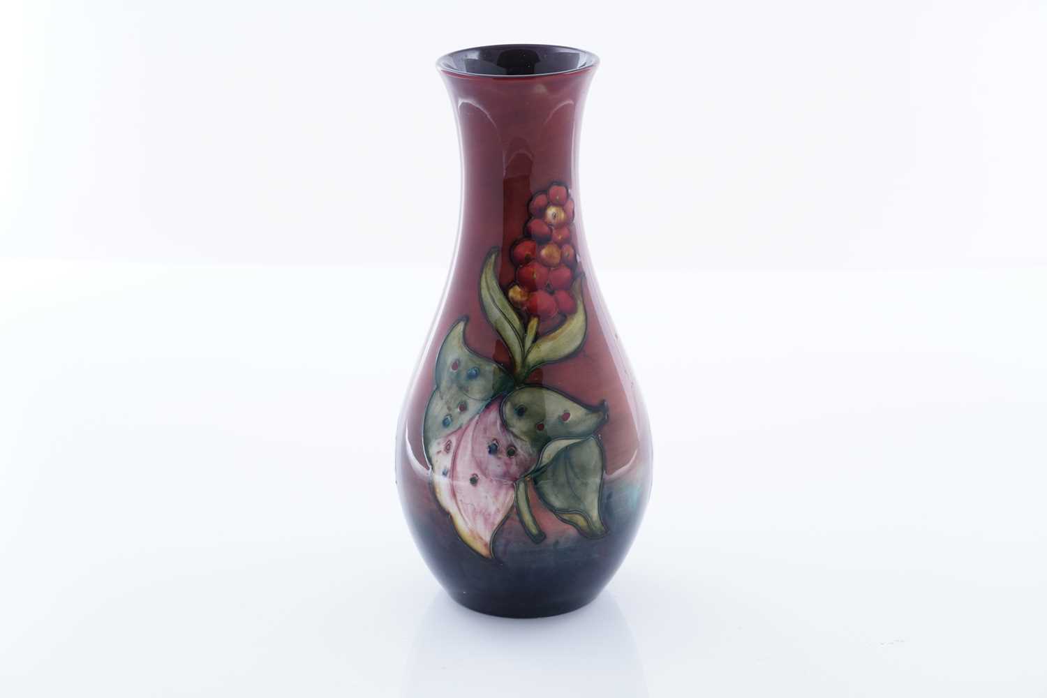 Lot 862 - A Walter Moorcroft 'Arum Lily' flambe vase