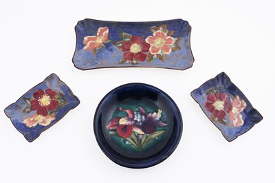Lot 248 - Moorcroft anemone pattern dish and others