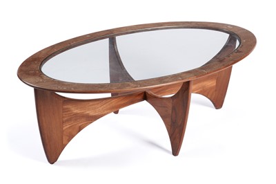 Lot 585 - G Plan: a teak and glass oval ‘Astro’ coffee table