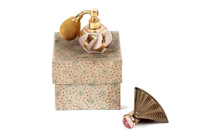 Lot 214 - A 1950's Stratton for Coty novelty lipstick compact; and a 1950's perfume atomiser