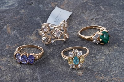 Lot 198 - Four gem set rings