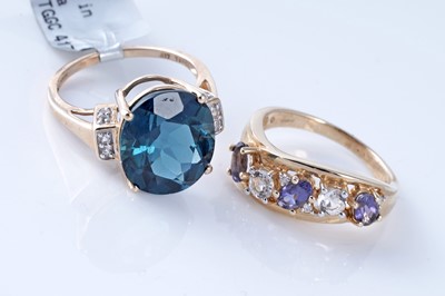 Lot 214 - Two gem set rings