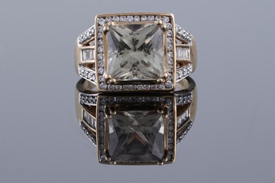 Lot 223 - Lorique: a sphene and diamond dress ring