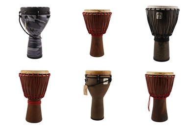 Lot 305 - Nine various Djembe