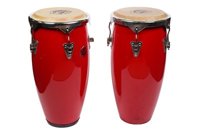 Lot 308 - A pair of conga drums