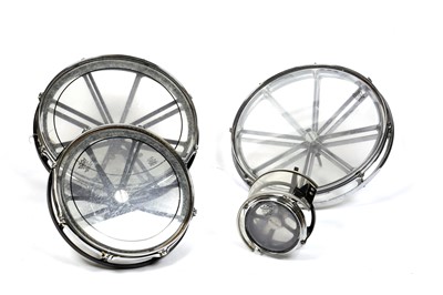 Lot 311 - A set of four Remo chrome finish rototoms