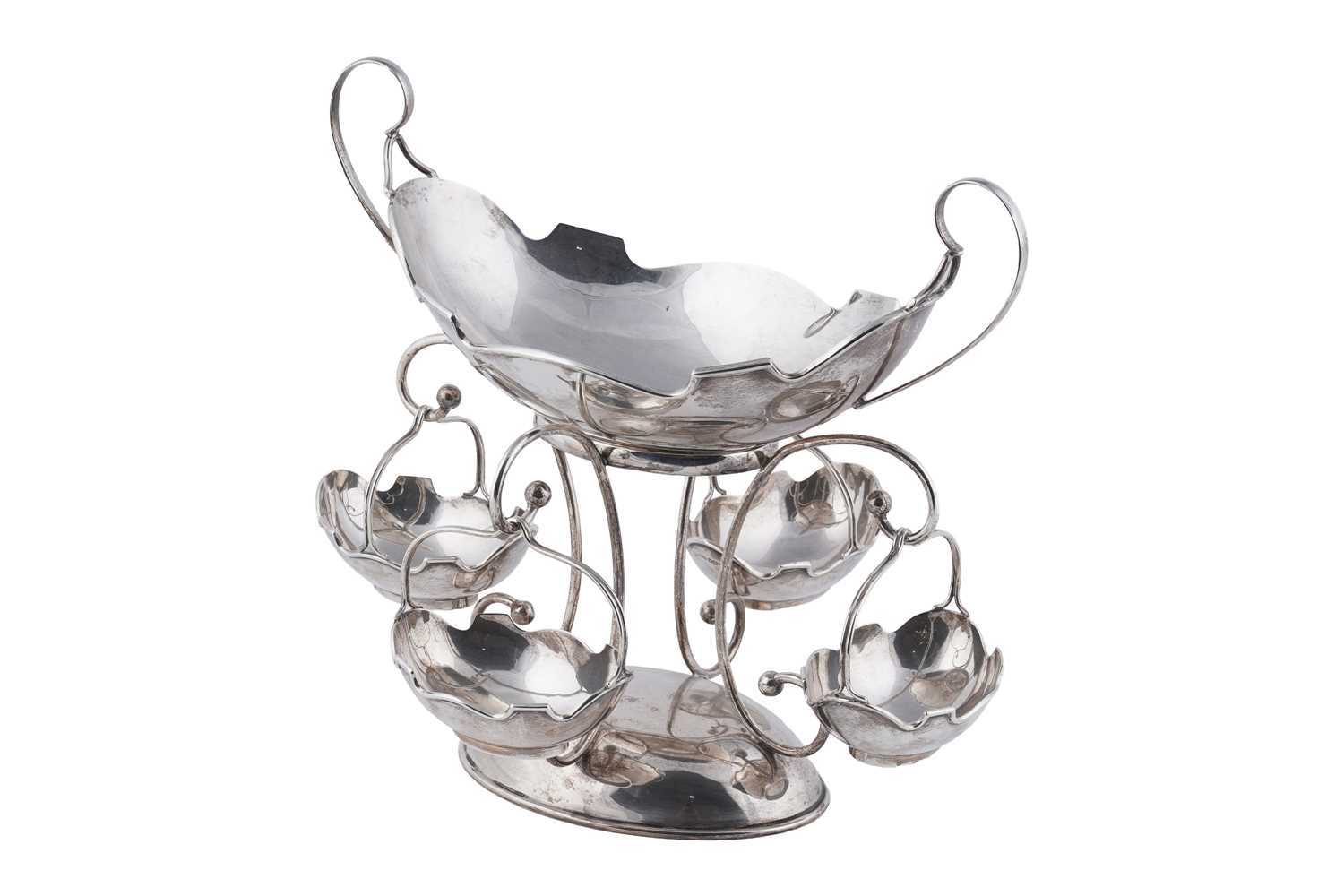 Lot 77 - A George V silver epergne