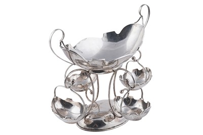 Lot 77 - A George V silver epergne